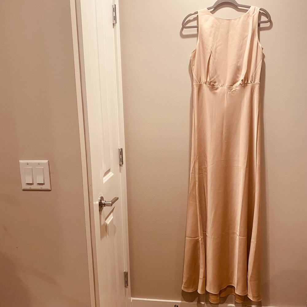 BHLDN Anthropologie by Sachin & Babi Beckett Satin Charmeuse Maxi Dress Gown - Picture 5 of 7